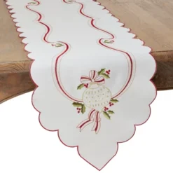 Saro Lifestyle Embroidered Table Runner With Christmas Design 7 Saro Lifestyle Embroidered Table Runner With Christmas Design -Saro Lifestyle GUEST 00ade35f fdb3 441e a465 78353608c274