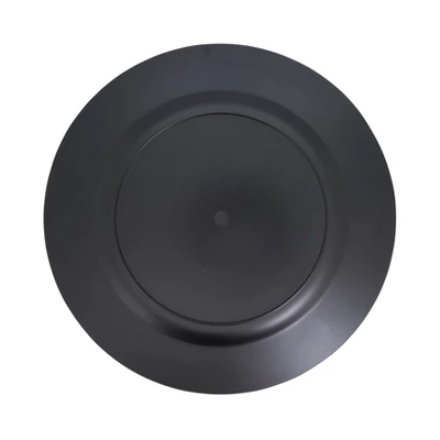 Saro Lifestyle Cow Spot Pattern Charger Plate (Set Of 4), 13"x13", Black 1 Saro Lifestyle Cow Spot Pattern Charger Plate (Set Of 4), 13"x13", Black