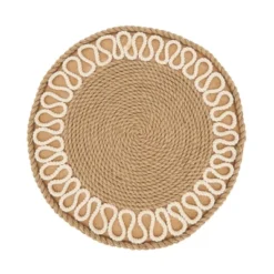 Saro Lifestyle Rustic Rope Weave Placemat (Set Of 4), Beige, 12"x12" 7 Saro Lifestyle Rustic Rope Weave Placemat (Set Of 4), Beige, 12"x12" -Saro Lifestyle GUEST 01393a49 7ff6 4491 8db8 be6180ffcbb3