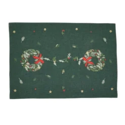 Saro Lifestyle Embroidered Wreath Placemat (Set Of 4) -Saro Lifestyle GUEST 01b71c14 31b6 4521 bec4 8bb0d4495caa