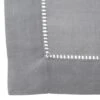 Saro Lifestyle Placemat With Hemstitched Border, 14"x20" Oblong, Grey (Set Of 12)
