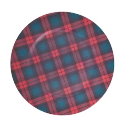 Saro Lifestyle Tartan Style Charger Plate (Set Of 4), 13"x13", Red -Saro Lifestyle GUEST 05e8326f 64e6 431d b86c 10b2ea1ade1d