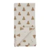 Saro Lifestyle Christmas Trees Napkin, 20" Square, Gold (Set Of 4)