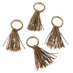 Saro Lifestyle Beaded Spray Design Wedding Special Event Napkin Ring (Set Of 4) -Saro Lifestyle GUEST 0b92d3fa 1ab3 4d5f 9c7a fc14f2e4f98b