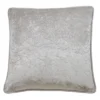 22"x22" Oversize Crushed Velvet Square Throw Pillow Poly Filled Ivory - Saro Lifestyle