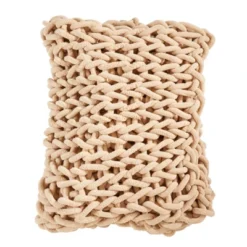Saro Lifestyle Textured Chunky Knit Cozy Throw -Saro Lifestyle GUEST 0cf01f04 4411 4a82 b003 4555aea461c9