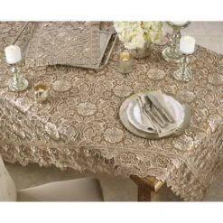 Saro Lifestyle All Over Venice Lace Runner, Ecru, 15" X 66" -Saro Lifestyle GUEST 0e0dd8c3 9ec4 4885 9459 731b78f5fbcb