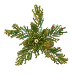 Saro Lifestyle Beaded Napkin Ring, Green (Set Of 4) -Saro Lifestyle GUEST 12dfbc3e 60ad 4139 a829 b0f718ffc484