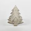 Saro Lifestyle Christmas Tree Napkin Ring, Silver (Set Of 4)