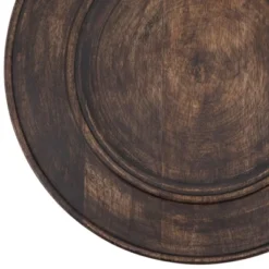 Saro Lifestyle Wooden Charger, 13" Ø Round, Brown (Set Of 4) -Saro Lifestyle GUEST 14f0a315 0caa 4156 8189 695566ace003