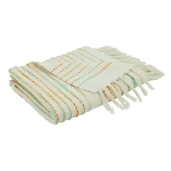 50"x60" Rainbow Striped Design Throw Blanket - Saro Lifestyle