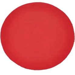 Saro Lifestyle Beaded Candy Cane Placemat, 15" Round, Red (Set Of 4)