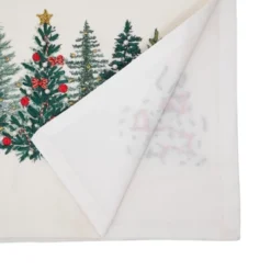 Saro Lifestyle Christmas Trees Table Runner, 16"x72", Multi
