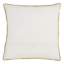 18"x18" Poly Filled Beaded Palm Tree Square Throw Pillow White - Saro Lifestyle