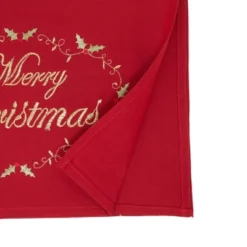 Saro Lifestyle Merry Christmas Embroidered Design Table Runner