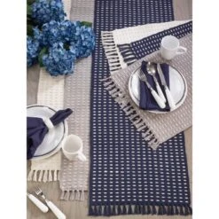 Saro Lifestyle Dashed Woven Placemat (Set Of 4)