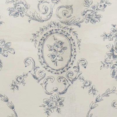 Saro Lifestyle Charming Toile Floral Apron, 28"x35", Blue 2 Saro Lifestyle Charming Toile Floral Apron, 28"x35", Blue - Image 2