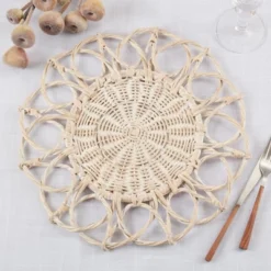 Saro Lifestyle Table Placemats With Twisted Rattan Design (Set Of 4) -Saro Lifestyle GUEST 1e303ff5 5920 40e5 ba08 53554122d082