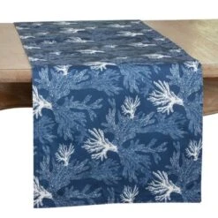 Saro Lifestyle Long Table Runner With Sea Coral Design -Saro Lifestyle GUEST 21fce9d7 140c 4da4 b0bf 9765296068ef