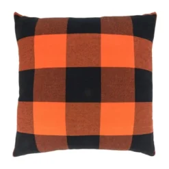 Saro Lifestyle Saro Lifestyle Cotton Pillow Cover With Buffalo Plaid Design -Saro Lifestyle GUEST 2268633e 30b4 4c05 b55d e5f14078bb11
