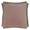 Saro Lifestyle Velvet Flange Throw Pillow With Down Filling, Blush, 20" X 20"