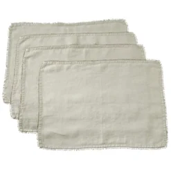 Saro Lifestyle Pompom Design Placemat (Set Of 4) -Saro Lifestyle GUEST 2624021d 4eed 454e 8ee3 a2e0823fd430