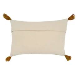 Saro Lifestyle Saro Lifestyle Embroidered Flowers Throw Pillow Cover