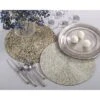 Saro Lifestyle Glass Beaded Design Elegant Glam Placemat (Set Of 4)