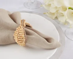 Saro Lifestyle Rustic Charm Beaded Pumpkin Napkin Ring (Set Of 4), Beige 6 Saro Lifestyle Rustic Charm Beaded Pumpkin Napkin Ring (Set Of 4), Beige -Saro Lifestyle GUEST 2737b3bb 04d5 40ee aabe 9f6786a788f0