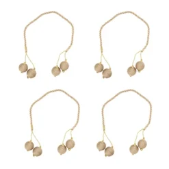 Saro Lifestyle Radiant Zari Thread Napkin Ring (Set Of 4)