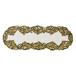 Saro Lifestyle Festive Beaded Table Runner, 13"x36", Multicolored -Saro Lifestyle GUEST 2906af6b f085 4aa6 8a2c db65f213f0d1