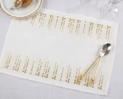 Saro Lifestyle Festive Embroidered Dots Placemat (Set Of 4) -Saro Lifestyle GUEST 29f0533b 04fa 4abb 8b72 cad38db334e3