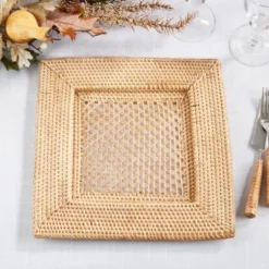 Saro Lifestyle Handcrafted Rustic Charger Plate (Set Of 4) -Saro Lifestyle GUEST 2af6342c 4050 40e6 91e7 9dd215483882