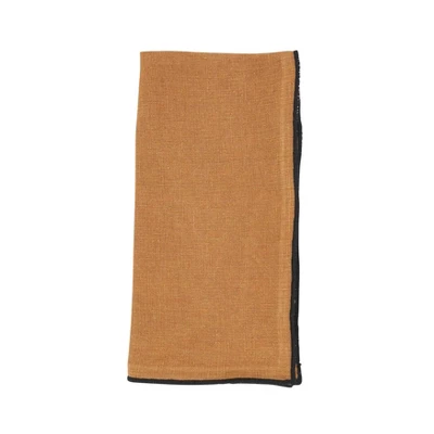 Saro Lifestyle Stitched Border Stonewashed Linen Napkins (Set Of 4) 6 Saro Lifestyle Stitched Border Stonewashed Linen Napkins (Set Of 4) - Image 6