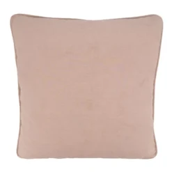 Saro Lifestyle Embroidered Trees + Snowflakes Decorative Pillow Cover, Pink, 18"