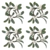 Saro Lifestyle Mistletoe Napkin Ring, Green (Set Of 4)