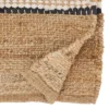 Saro Lifestyle Earthy Jute Stripe Table Runner, Beige, 16"x72"