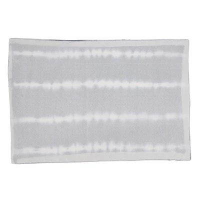 Saro Lifestyle Modern Tie Dye Placemats With Striped Pattern (Set Of 4), 14"x20", Blue 1 Saro Lifestyle Modern Tie Dye Placemats With Striped Pattern (Set Of 4), 14"x20", Blue