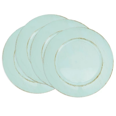 Saro Lifestyle Vintage-Inspired Distressed Charger Plate (Set Of 4) 2 Saro Lifestyle Vintage-Inspired Distressed Charger Plate (Set Of 4) - Image 2