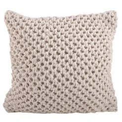 20"x20" Oversize Knitted Design Square Throw Pillow - Saro Lifestyle -Saro Lifestyle GUEST 34f40d98 981f 43c1 b4d6 94793f1865f8