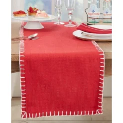 Saro Lifestyle Woven Warmth Chunky Whip Stitch Table Runner -Saro Lifestyle GUEST 3576da14 a530 4b47 a8c3 8a6f27134457