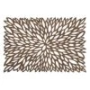 4pk Wood Laser Cut Placemats - Saro Lifestyle: Geometric Abstract Design For Dining & Kitchen Tables, Oblong, Brown