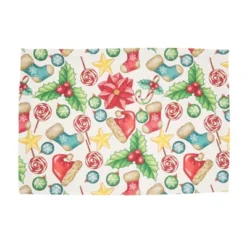 Saro Lifestyle Christmas Placemat (Set Of 4), 14"x20", Multi -Saro Lifestyle GUEST 3cd9395d 9a76 45fd b126 2e9494765c17