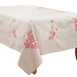 Saro Lifestyle Holiday Tablecloth With Peppermint Christmas Tree Design -Saro Lifestyle GUEST 4011e7d9 a23c 4192 8189 e392a160d8af