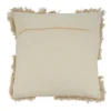 Saro Lifestyle Foil Printed Tufted Pillow - Poly Filled, 18" Square, Natural