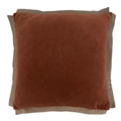 Saro Lifestyle Velvet Flange Decorative Pillow Cover -Saro Lifestyle GUEST 44970b22 b803 42cd 9eda 3eb2a7aea1e2