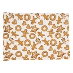 Saro Lifestyle Gingerbread Design Placemats (Set Of 4), Brown, 14"x20" -Saro Lifestyle GUEST 44d26500 b193 4088 b08c afb2a594fff1