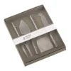 Saro Lifestyle Stainless Steel Cheese Set, Silver (Set Of 4)