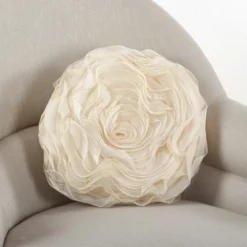 Saro Lifestyle Rose Design Throw Pillow -Saro Lifestyle GUEST 46d6e14a 564d 4ff8 87dc 74171454036e