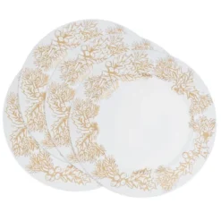 Saro Lifestyle Christmas Holly Berries Charger Plate (Set Of 4), 13"x13", White -Saro Lifestyle GUEST 4d3cd00e 8f83 4242 8cb1 d899f9a0401c